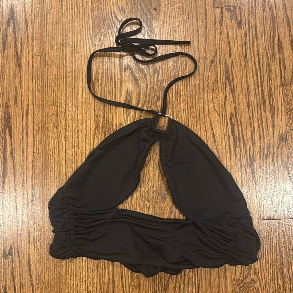 I.Am.Gia black Halter Crop Top size small